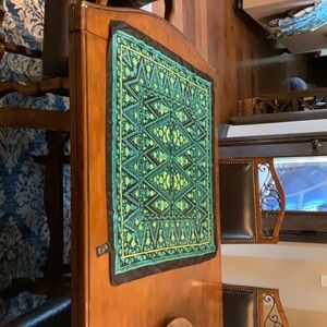 H&M Black and Turquoise polyester scarf.  Never used.  34” x 35”